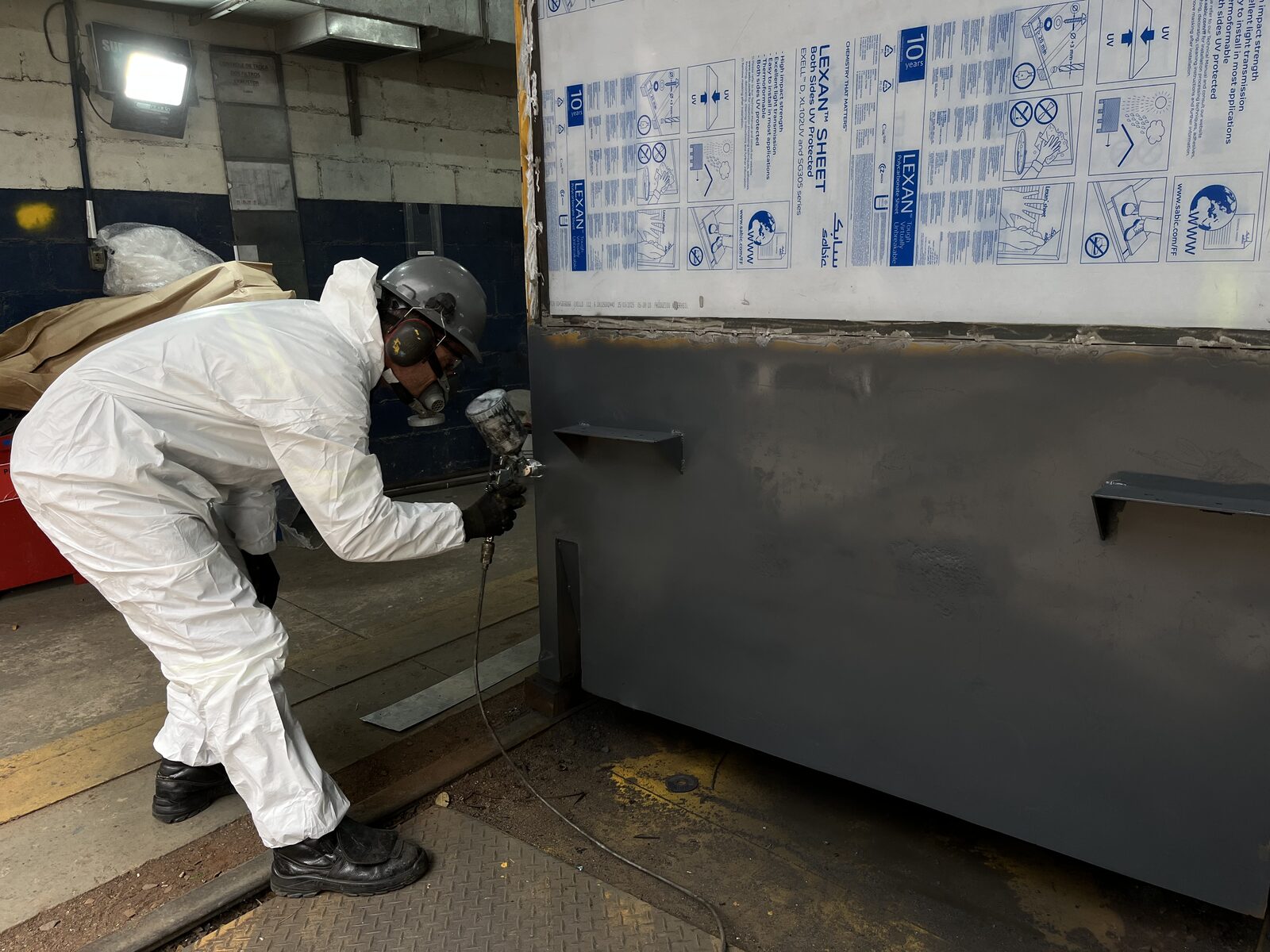 Intervenção em equipamento industrial